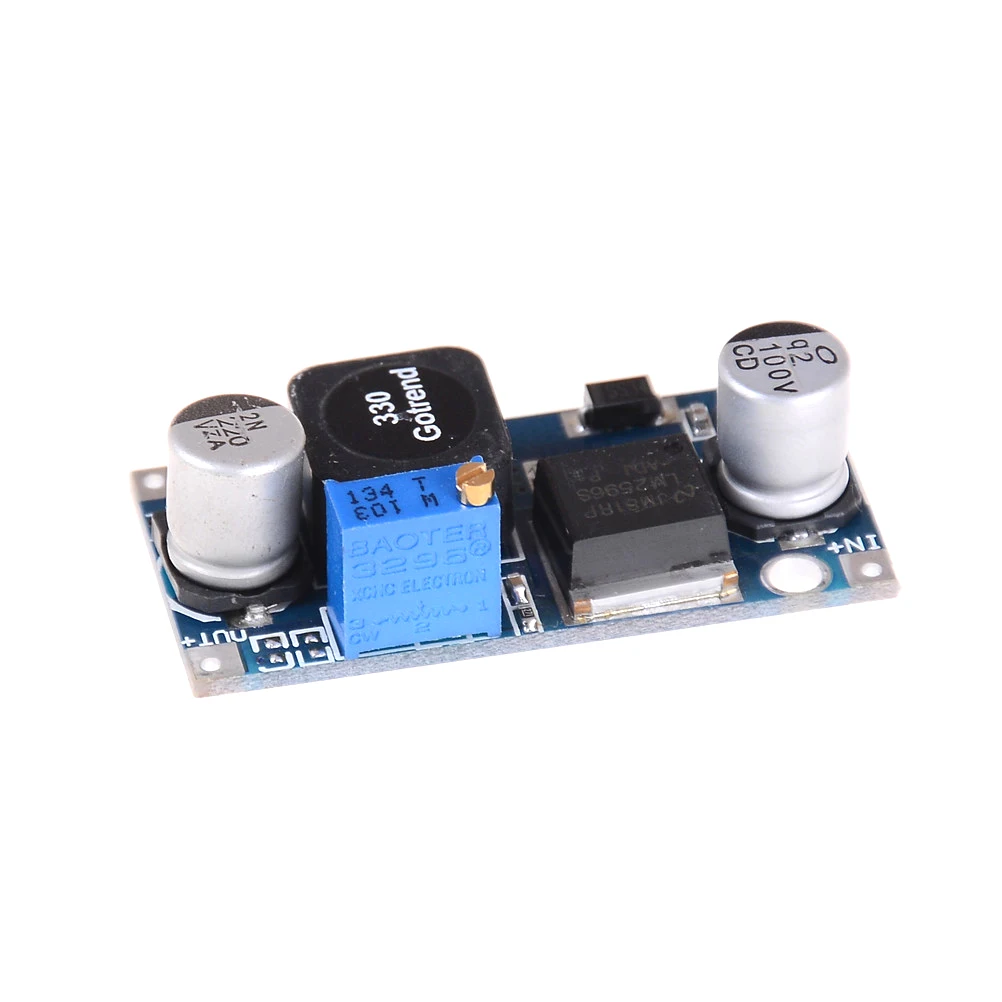 Módulo Conversor de Buck Rebaixado, Fonte de Alimentação, LM2596S, 1.5V-30V, DC, 1Pc