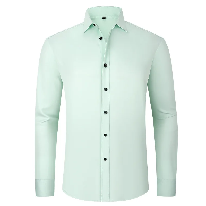 Chemise personnalisée trempée pour homme, sans déformable et sans repassage