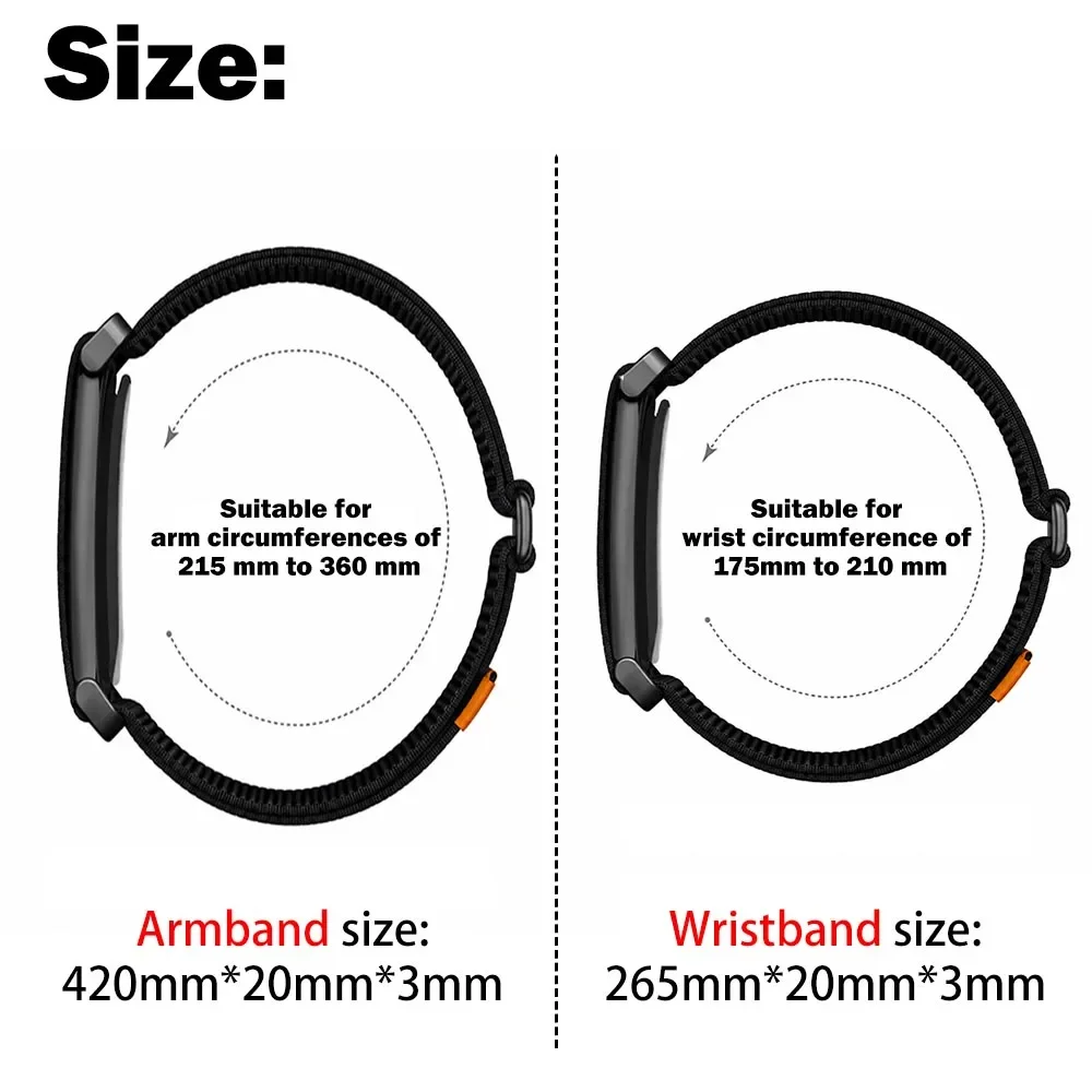 Premium Nylon Bicep Band For Google Fitbit Air Strap Fitness Tracker Replacement Wristband/Armband For Google Fitbit Air Band