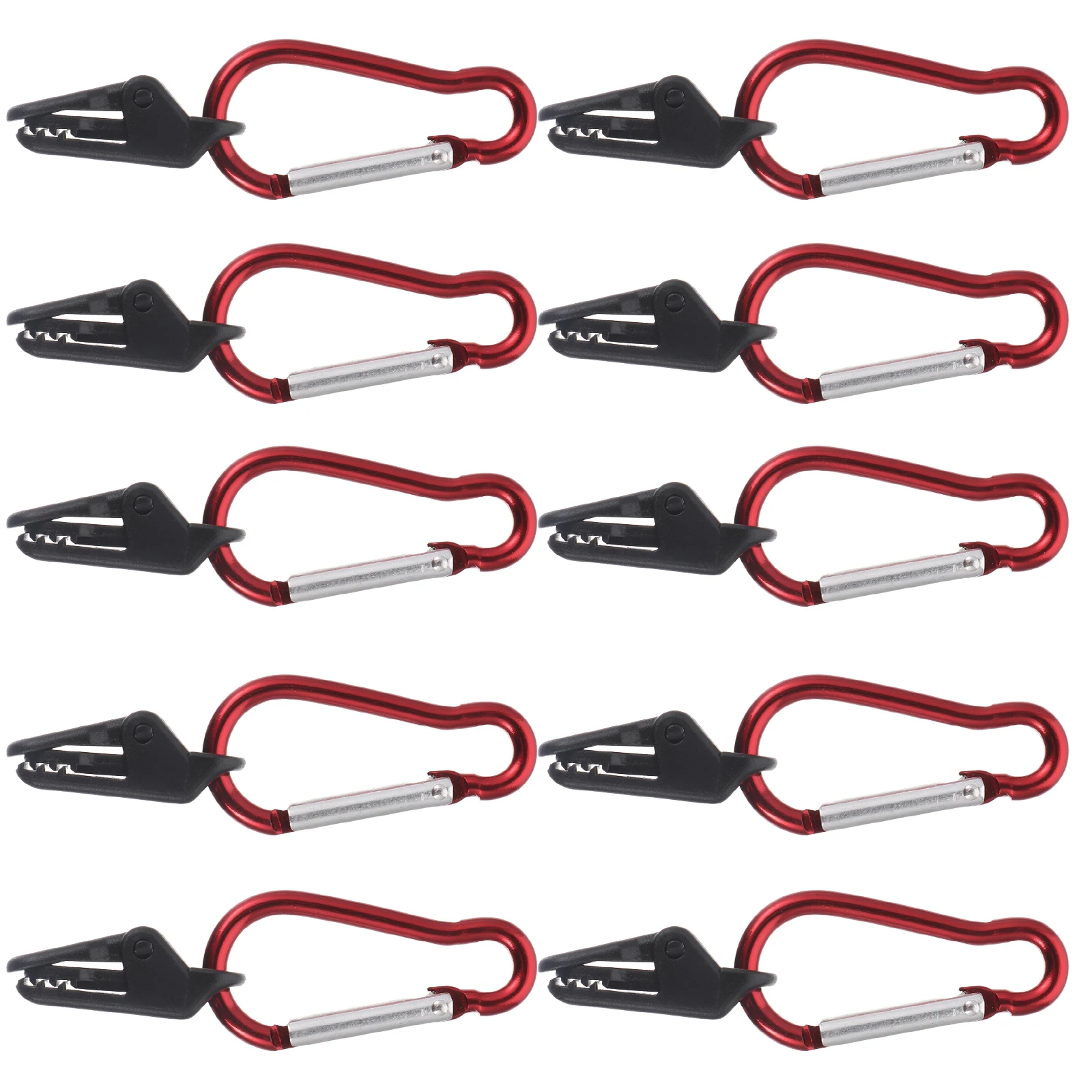 

20 Tent Fixing Clips Camping Windproof Clamps Shade Sail Tarp Hardwares Kit Accessories Plastic Material Weather Resistant