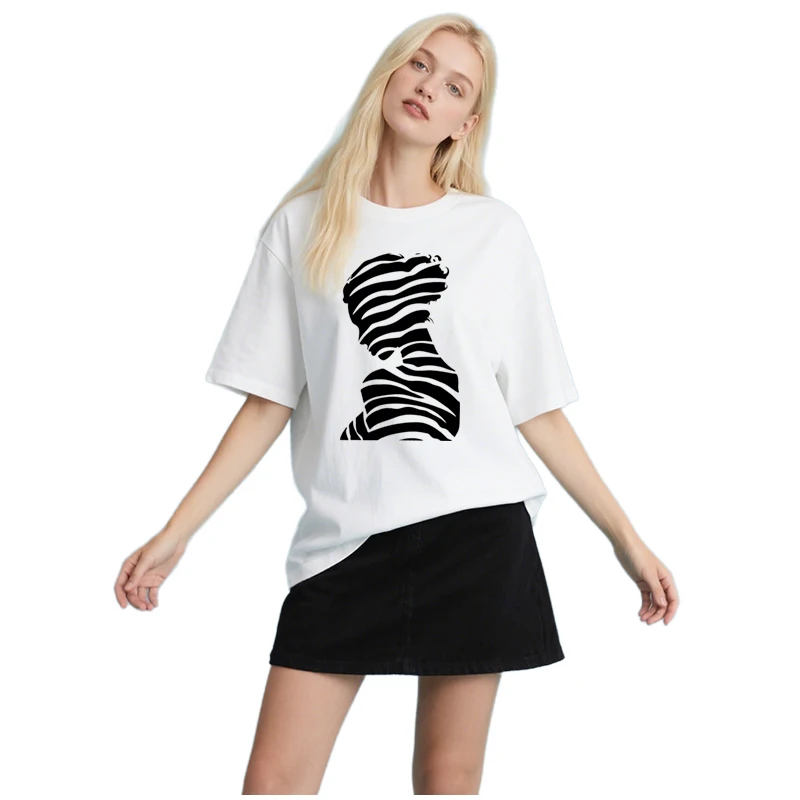 Black art dtf clothing hot stamping can be DIY men's and women's T-shirts, vinyl patches can be washed with water