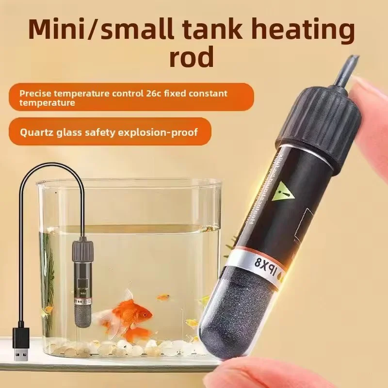 USB-Mini-Aquarium-Heizstab 10W, tauchbarer Thermostat-Heizer für kleine Aquarien, hält 26 Grad ° C Konstante Temperatur – Detail 1