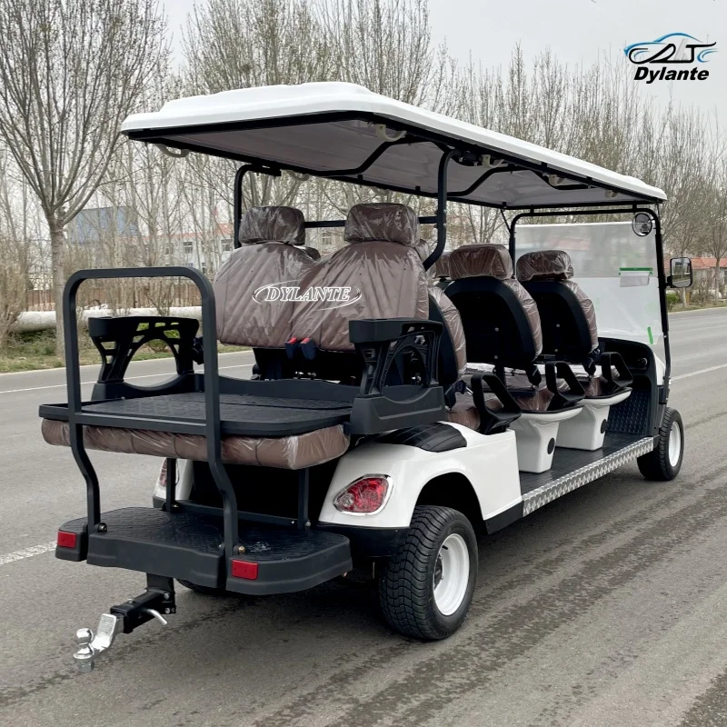 الأكثر مبيعا دورة الغولف الأمريكية مركبة مخصصة 8-مقعد عربة جولف كهربائية 4-Row سكوتر رياضي الصيد على الطرق الوعرة مركبة #4
