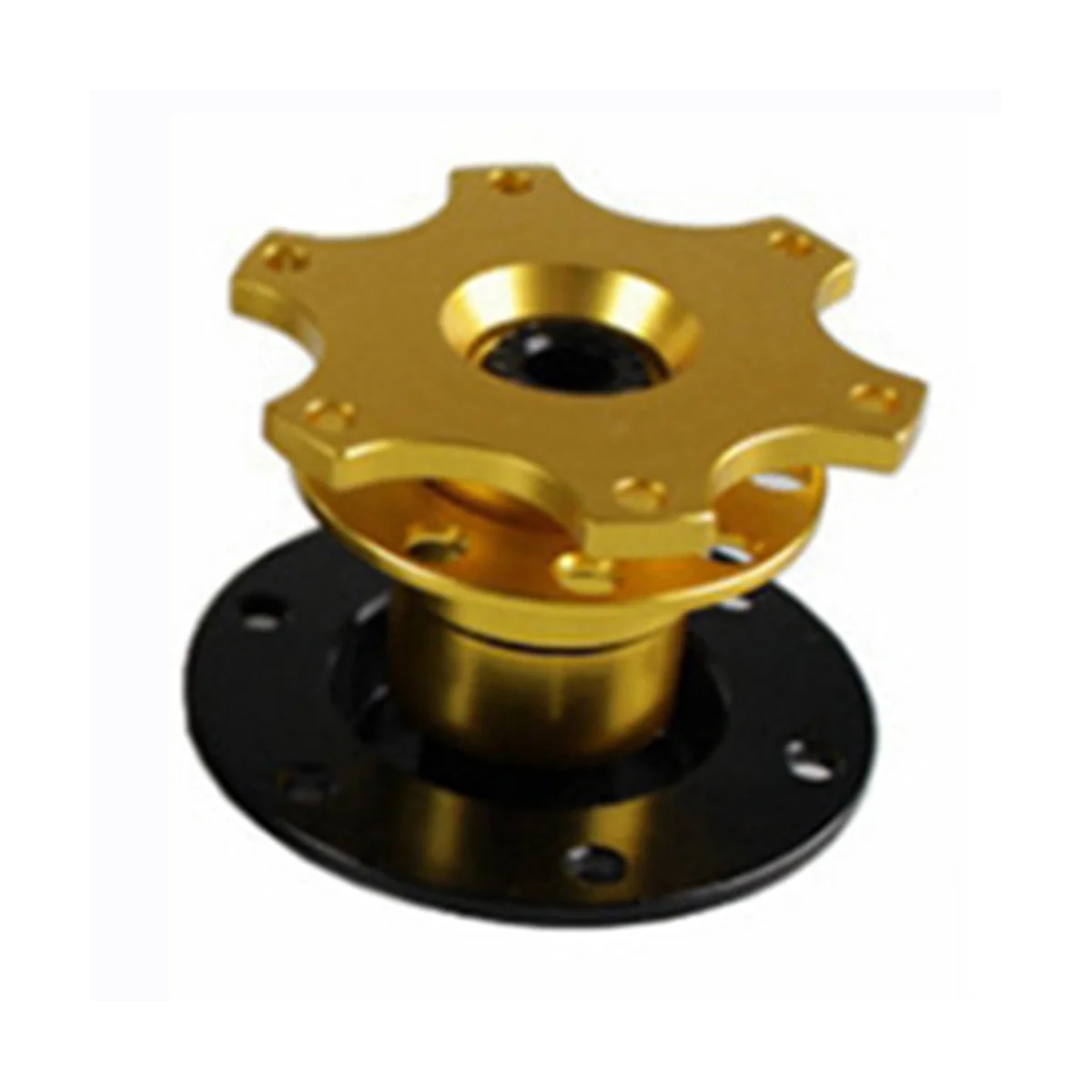 

For 6-Hole Steering Wheel Hub Steering Wheel Heightening Adapter Universal Steering Wheel Quick Release Bracket Kit Gold