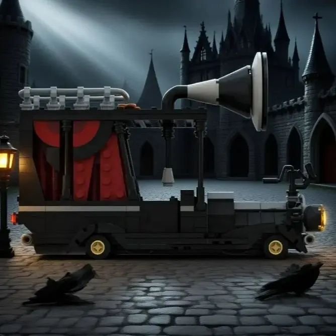 467PCS MOC Weihnachten Albtraum Mayor der Auto Bausteine Idee Halloween Technik Fahrzeuge Modell Ziegel Spielzeug Kinder Weihnachten Geschenk