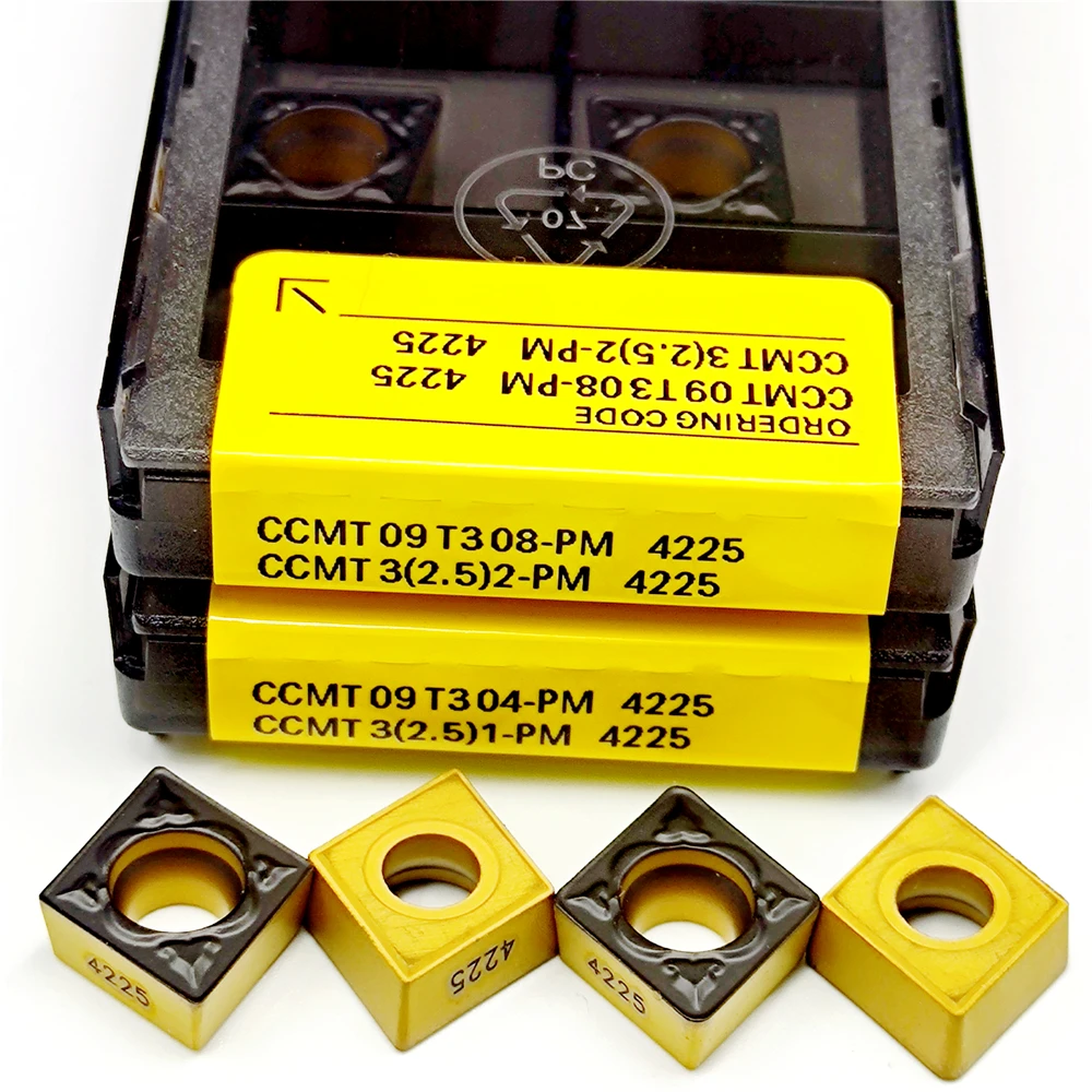 Imagem -06 - Metal Carbide Insere Peças Ferramenta de Torneamento de Metal Torno Rosto Fresa Ccmt 09t304 Ccmt09t308 pm 4225
