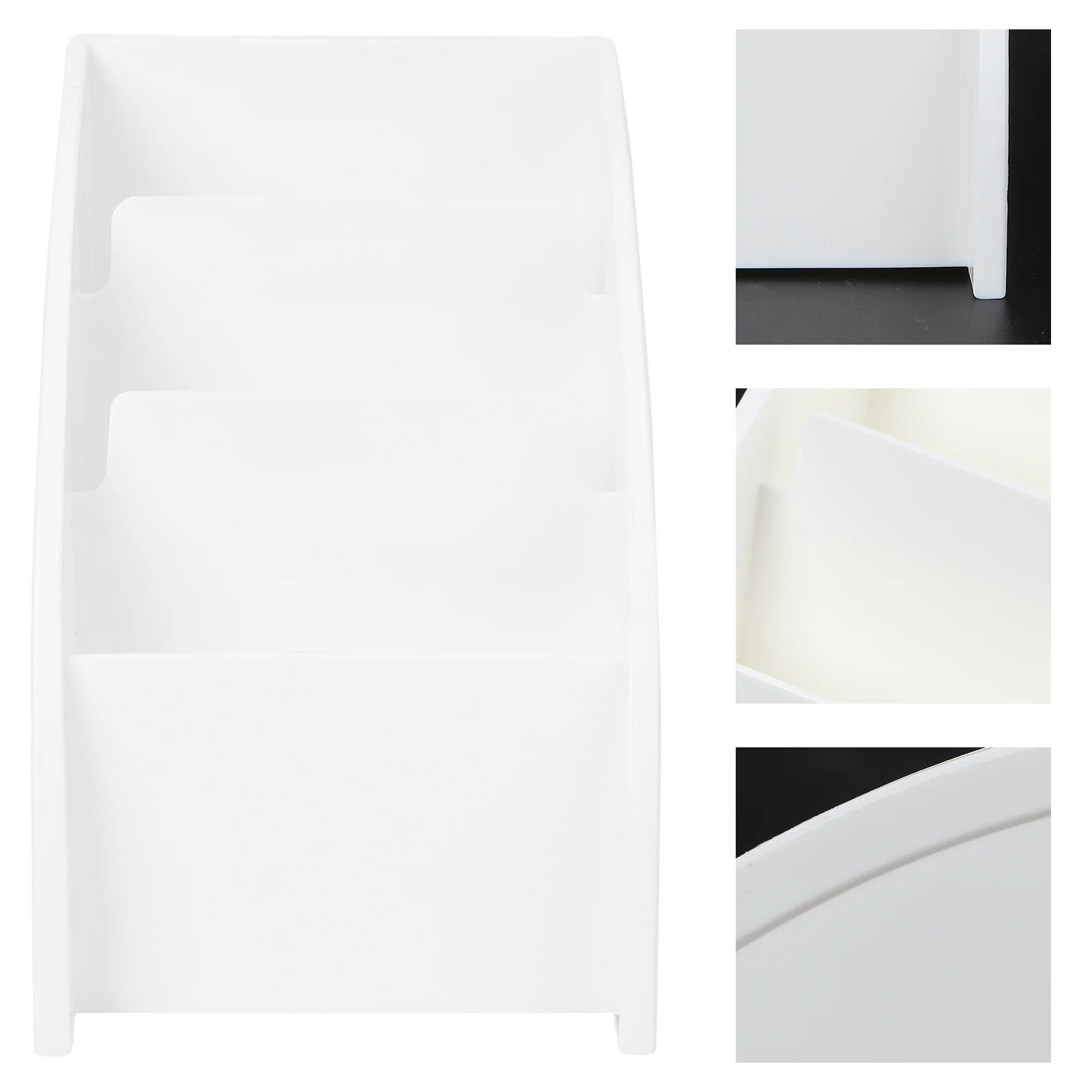 البلاستيك الأبيض منظم سطح المكتب حقيبة للتخزين لمكتب المنزل مكتب التحكم عن بعد الهاتف القرطاسية حامل سطح المكتب حقيبة للتخزين