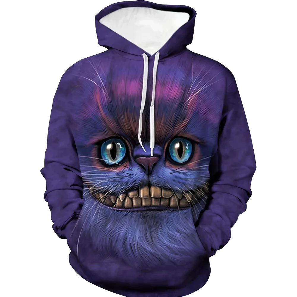 

New Animal collection Hoodie 3D Cat Print Men's and Women's pullover Fashion streetwear couple sweatshirt clothing hoodie