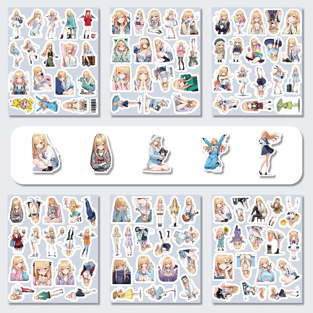 50/100PCS My Dress-Up Darling Animation Role Waterproof Cartoon Stickers Decoration DIY Notebook Mobile Water Cup Toys Graffiti