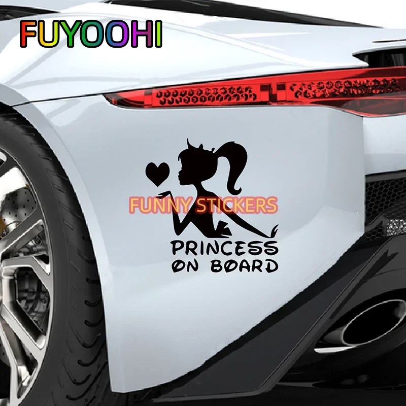 FUYOOHI Car Stickers PRINCESS ON BOARD and Decals Waterproof Decal