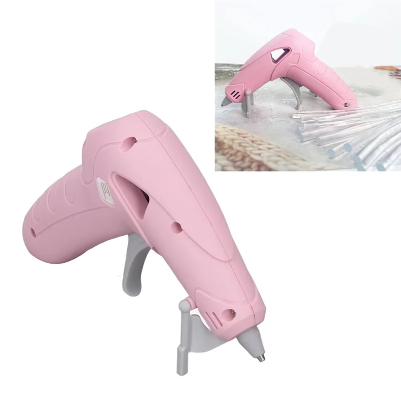 

T99C-Electric Glue Gun Cordless Glue Gun Rechargeable Charging USB Leakproof Fast Heating With 30 Glue Stick For School