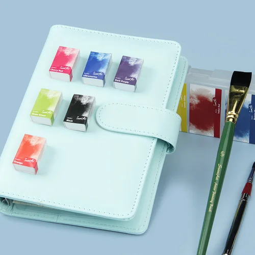 Imagen 2 del producto SeamiArt nueva pintura de acuarela sólida de grado artista de una sola pieza de 26 colores para suministros de arte de dibujo artístico