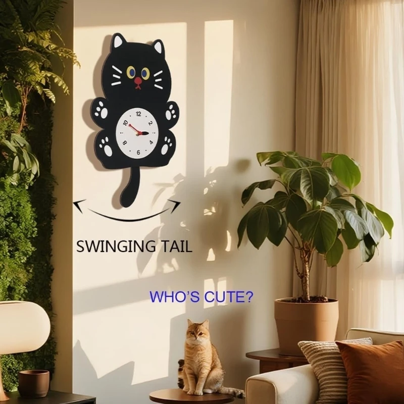 547C Analog Pet Wall Clock for Kids Room, Bedroom, and Office Decor