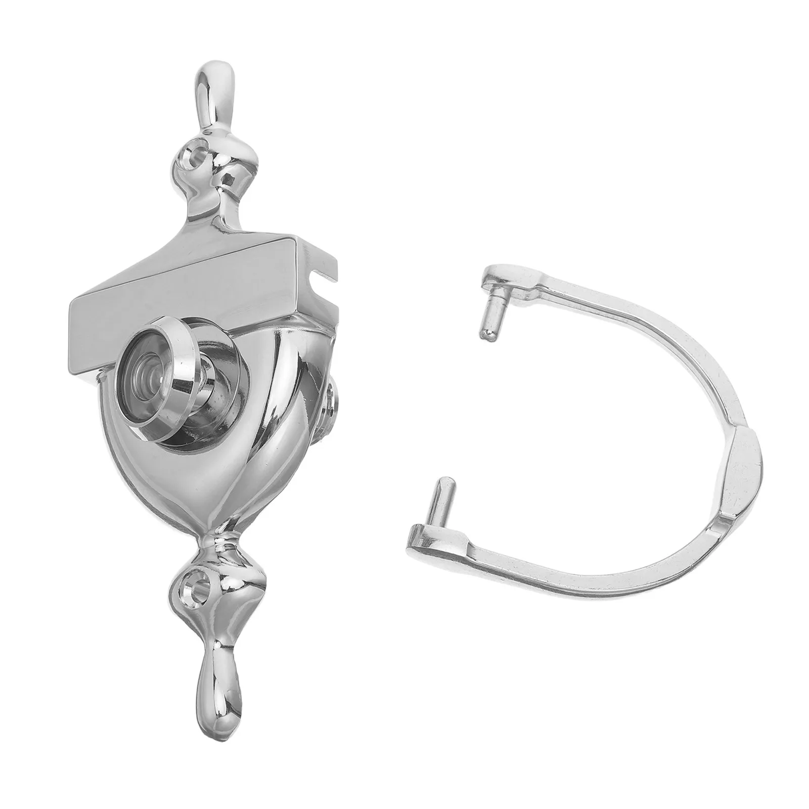 Door Knocker with Peephole Zinc Alloy Retro Style 14Mm Ring Viewer Front Door Knocker 180 Degree Wide Angle Security Viewer