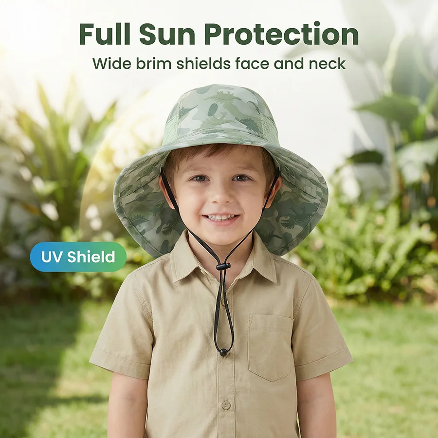 1-2 Jahre 3-5 Jahre 6-10 Jahre Kinder-Sonnenschutzhut 2026 Frühling/Sommer Leichter Bedruckter Fischerhut für Jungen und Mädchen Strand-Sonnenschutz S – Detail 20
