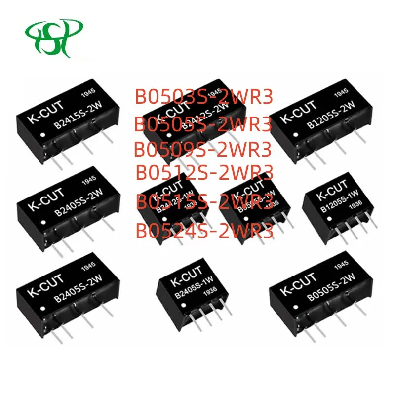 

5pcs New B0503S-2WR3 B0505-2WR3 B0509-2WR3 B0512-2WR3 B0515-2WR3 B0524-2WR3 DC-DC power module 1W