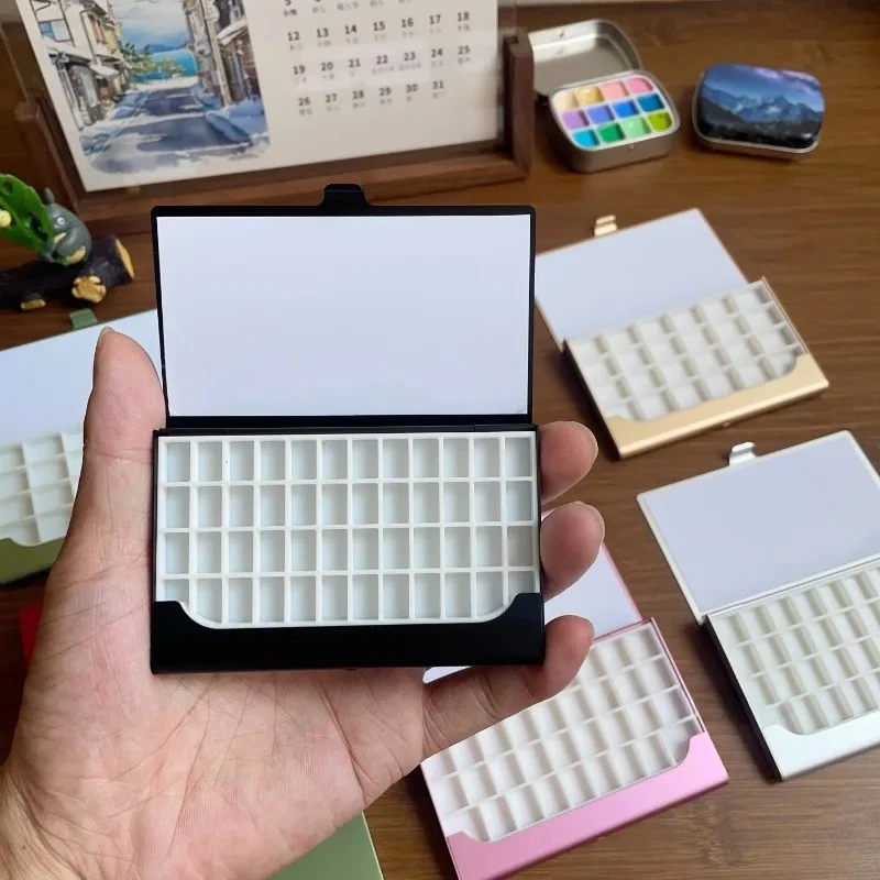 

24/36/48 Grid Ultra-thin Portable Watercolor Paint Box Palette Travel Painting Watercolor Paint Packaging Box Art Supplies