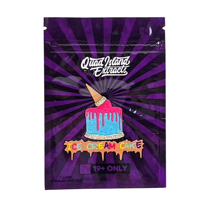 2025customized.Digital Printed Custom Ziplock Small Mylar Foil 1Gram Edible Cookie Cake Shatter Concentrate Exact Packaging Bag