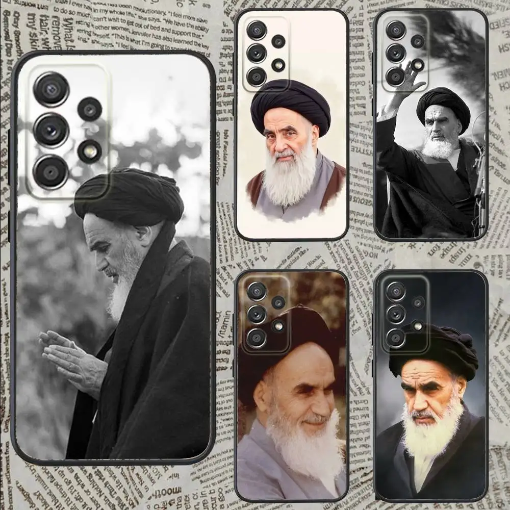 

R-Ruhollahs Khomeini-is Phone Case For Samsung S25,S24,S21,S22,S23,S30,Ultra,S20,Plus,Fe,Lite,Note,10,9,5G Black Cover