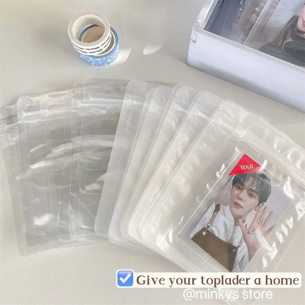 Imagem -02 - Minkys Ins-kpop Cartão Toploader Bolsa de Armazenamento Photocard Idol Photo Cards Papelaria Case Protetora Quente 50 Pcs por Pacote