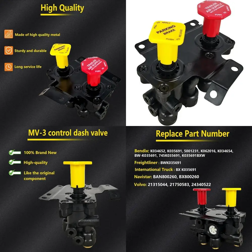 

K035691 Air Brake Manifold Control Dash Valve Fit For Freightliner Mack Volvo International Semi Trucks Trailers 5001231 745K035