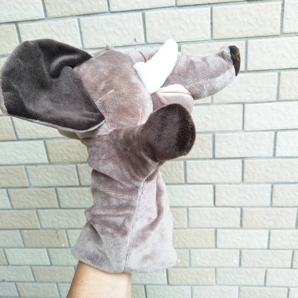 Kinder Lange Nase Grauer Elefant Baby Handpuppe Plüschtier