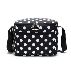 SANNE 8L Fashion Pattern Insulated Thermal Lunch Bag Waterproof Portable Insulated Cooler Bag Can Carry Food and Drink Lunch Bag