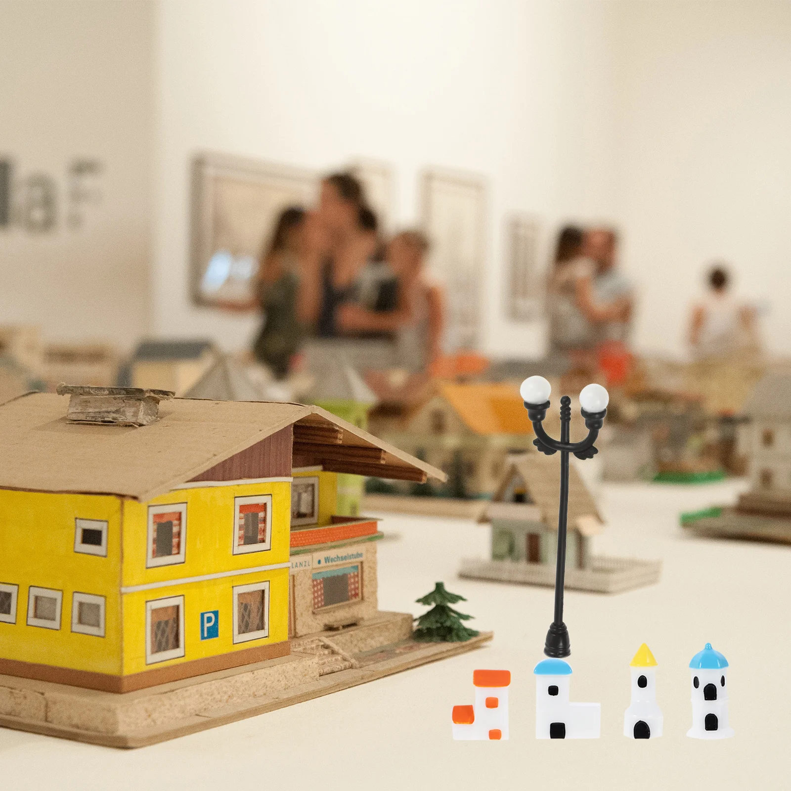 12pçs mini casa de resina estilo mediterrâneo, micro paisagem, decoração de jardim, pequeno ornamento diy, pequenas decorações ao ar livre