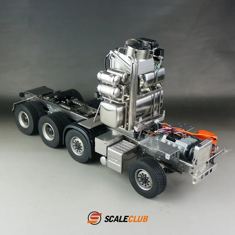 Scaleclub Model 1/14 8x8 Volledig Metalen Zware Slepen Voor Man Trailer Truck Chassis Voor Tamiya RC Trailer kipper Auto Diy Onderdelen