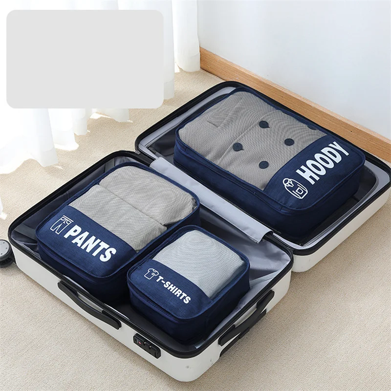 Household Clothing Storage Bags Travel Luggage Expandable Cationic Dry Wet Separation Storage Bag Set Clothing Sort Washing Bags