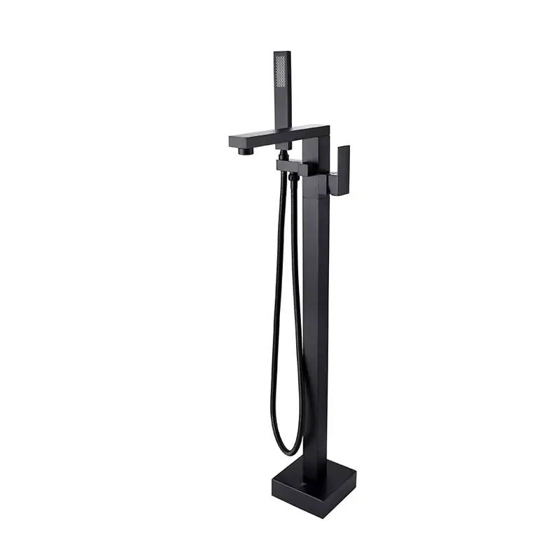 FLG:HB114 Freestanding Bathtub Faucet Matt Black Bathtub Bath Shower Faucet Mixer Tap