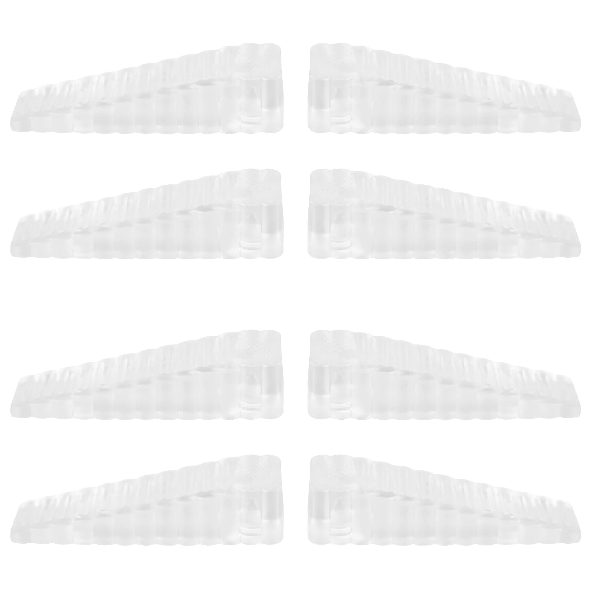 

8 Pcs Safety Door Stopper Non Slip Wedge Child Plug Home Transparent Small Size Anti Collision Finger Protection Door Blocker