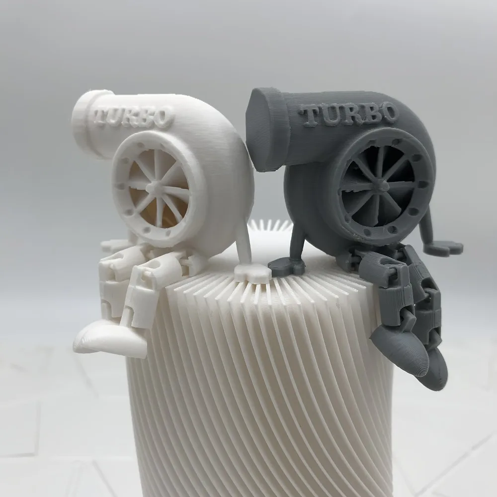 Mini Turbo Character Ornament 3D Printed Articulated Figurin Decor for Desk & Car Display Automotive Fans Model Collectors Gifts