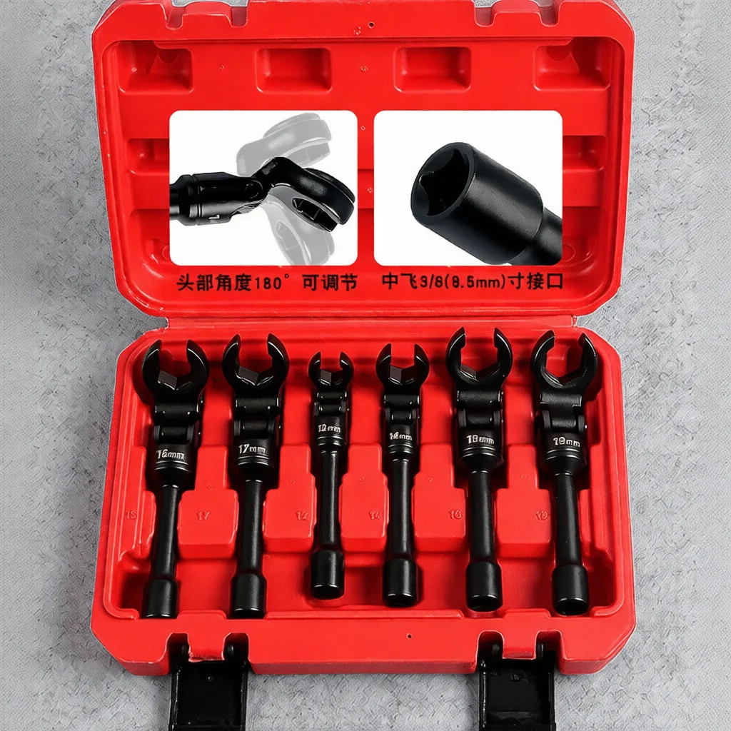 Professional Mechanic Tool Slotted Oxygen Sensor Socket Wrench Diesel Fuel Line Removal Automotive Repair Workshop Set