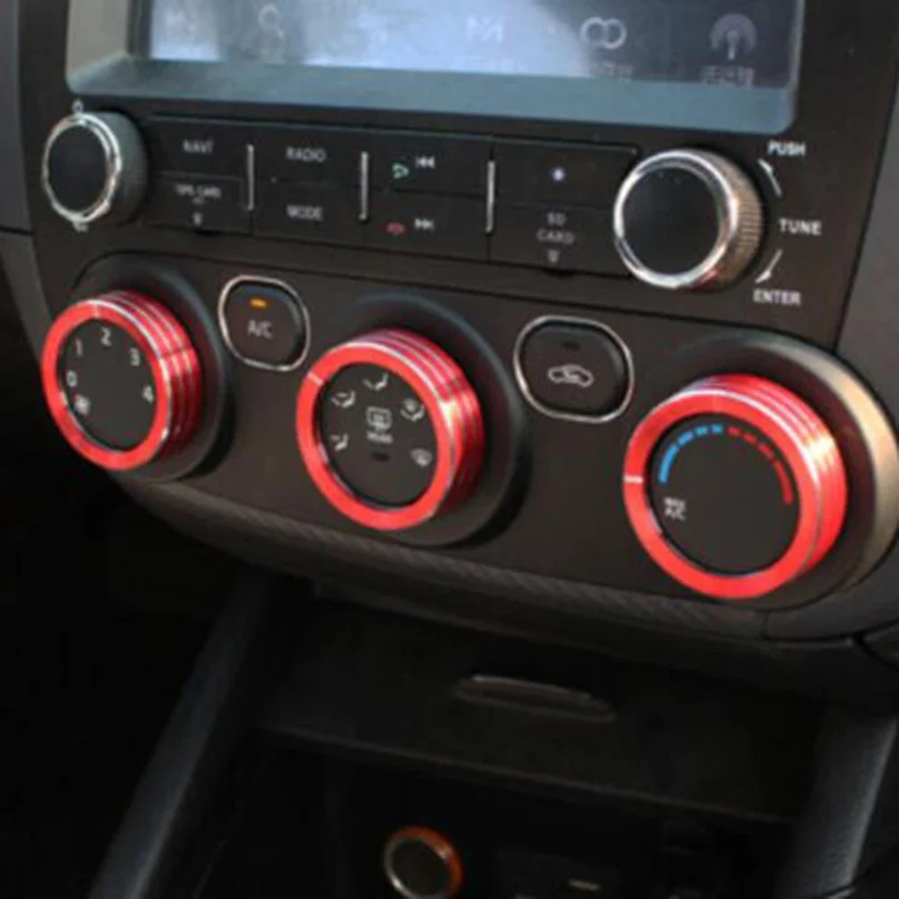 Elevate Your For Kia Forte 2014 2018 With Red Aluminum Car Console Air Conditioning Knob Cover High Quality Perfect Fit