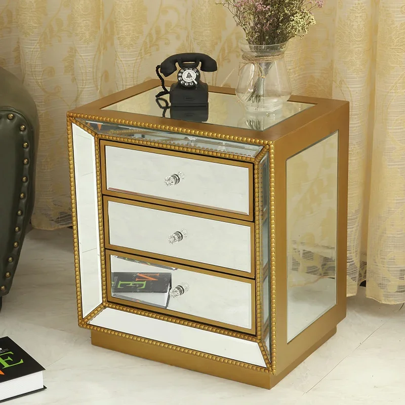 أثاث غرفة نوم فاخر إسكندنافي لتوفير المساحة وأدراج تخزين بجانب السرير وأثاث منزلي جمالي حديث Mesa De Noche