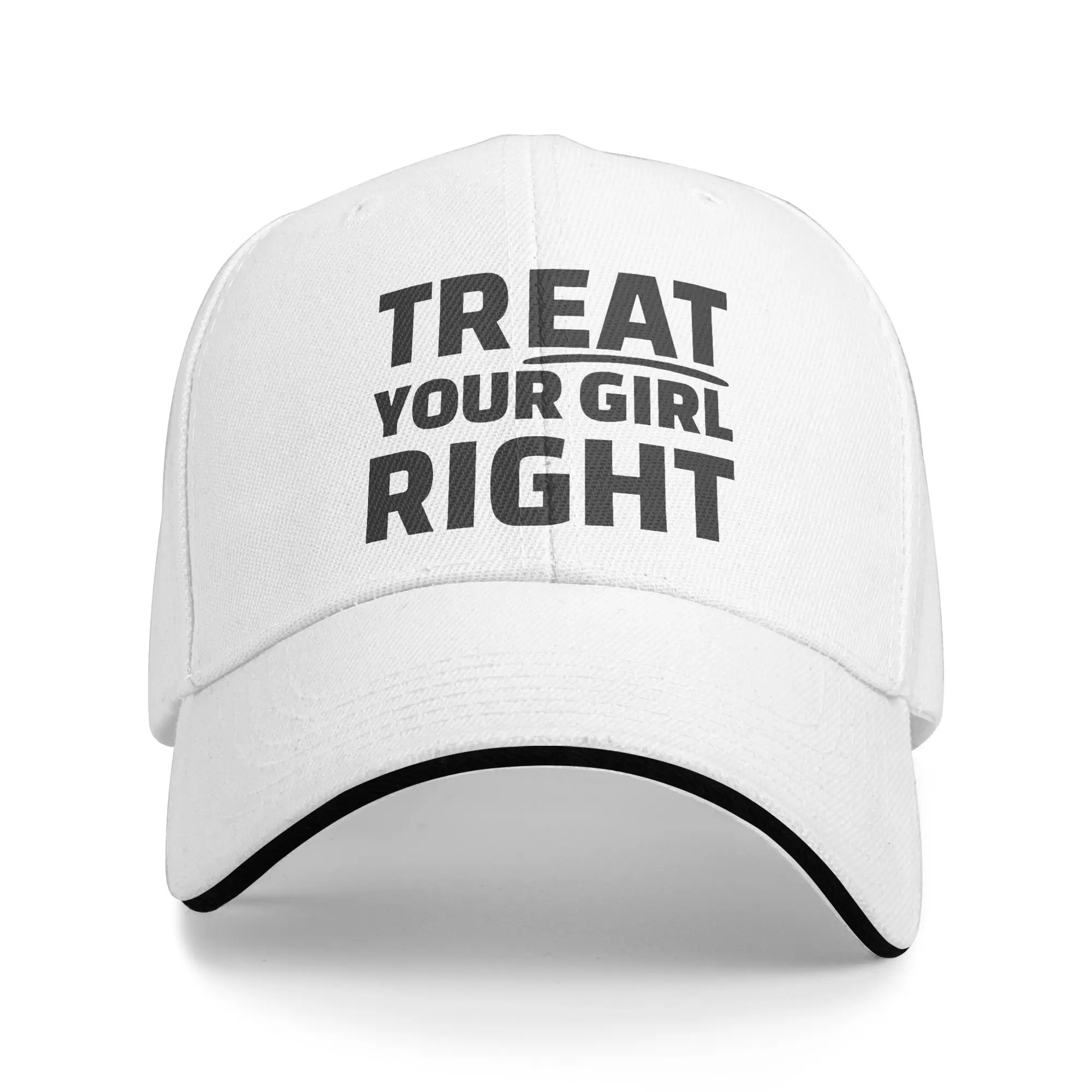 Treat Eat Your Girl Right Licking Pussy Dirty Sandwich Caps Baseball Cap Snapback Caps  Trucker Worker Cap Adjustable Sun Hats