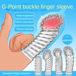 G Point Stimulation Finger Sleeves Clitoris Massage Sex Toys For Women Penis Rings Sex Delay Couples Games Delay Reusable Condom