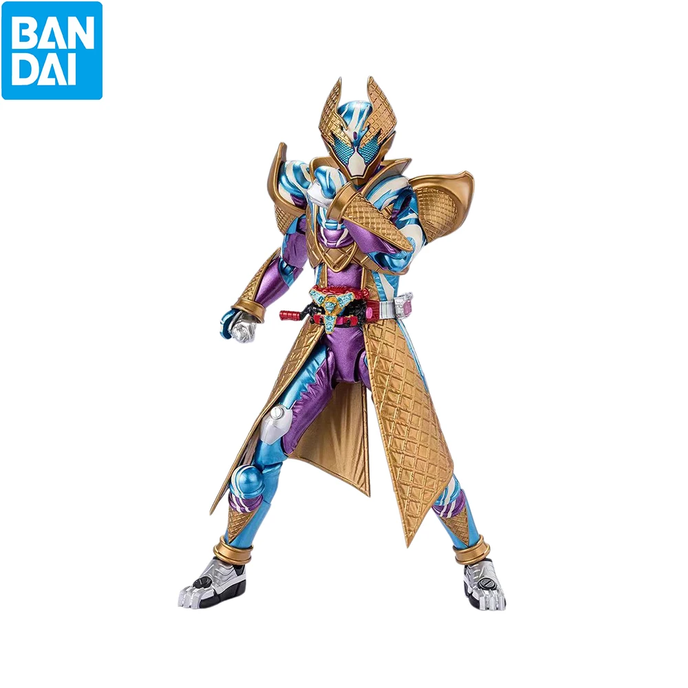 In Stock Original Bandai Kamen Rider Valen Gold Waffle SHF PVC 15cm Kamen Rider Gavv Anime Character Model Collection