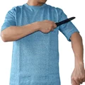 Blue round neck