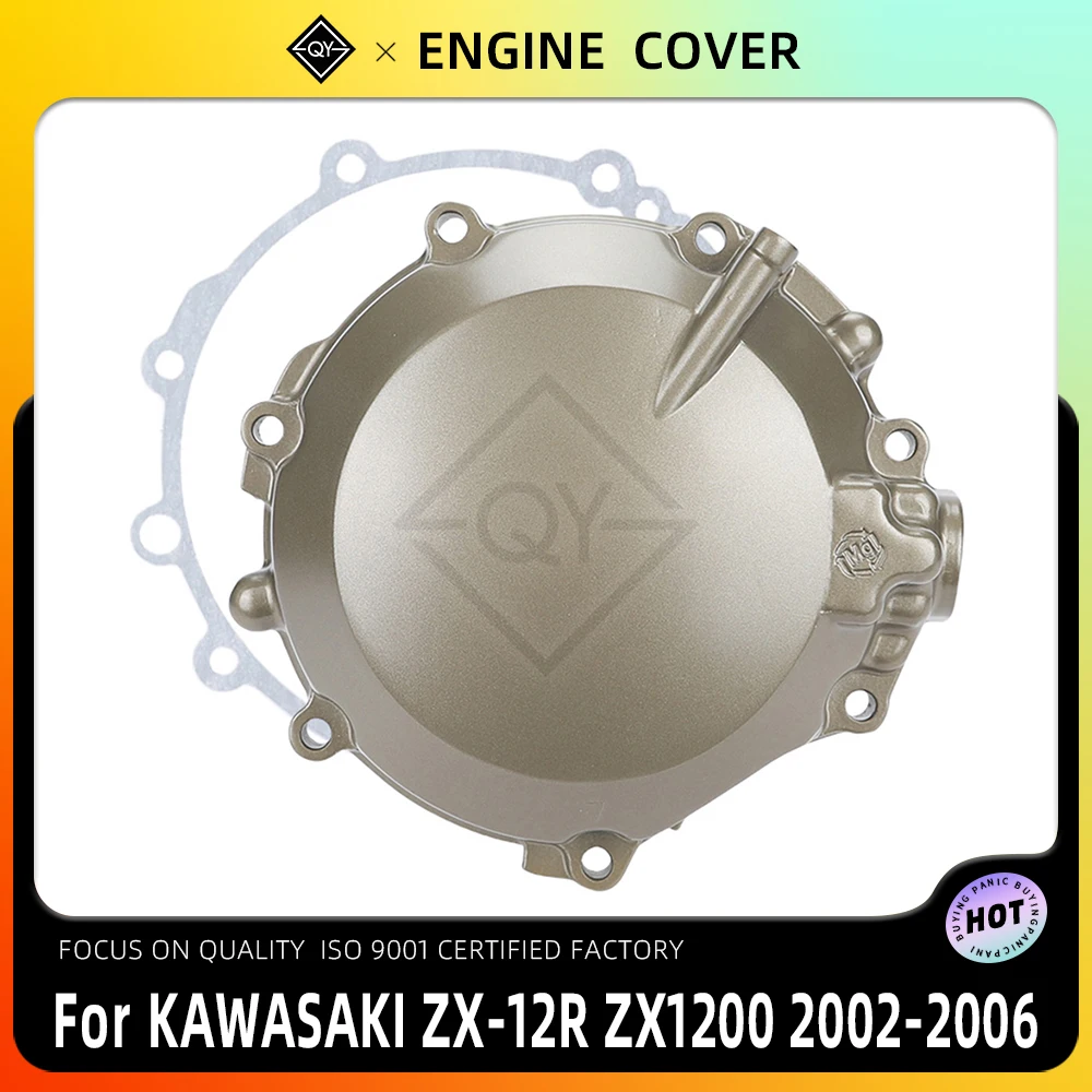 

LQYL Engine Cover Stator Cover CrankCase Side Cover Shell For KAWASAKI ZX-12R ZX12R ZX 12R ZX1200 2002 2003 2004 2005 2006