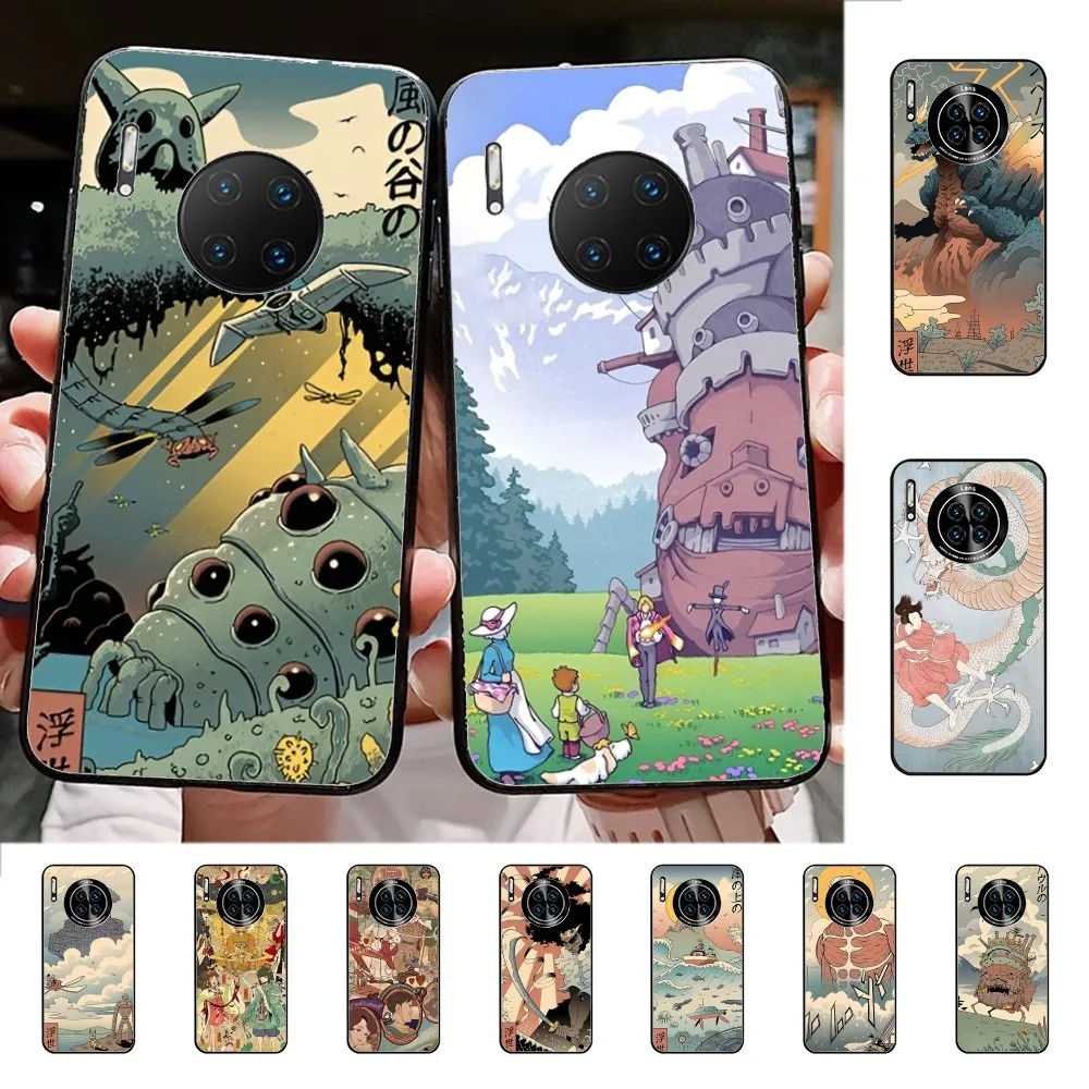 Classic Anime Ukiyo-e Phone Case For Huawei Mate 10 20 30 40 50 Lite Pro Nova 3 3i 5 6 SE 7 Pro 7SE