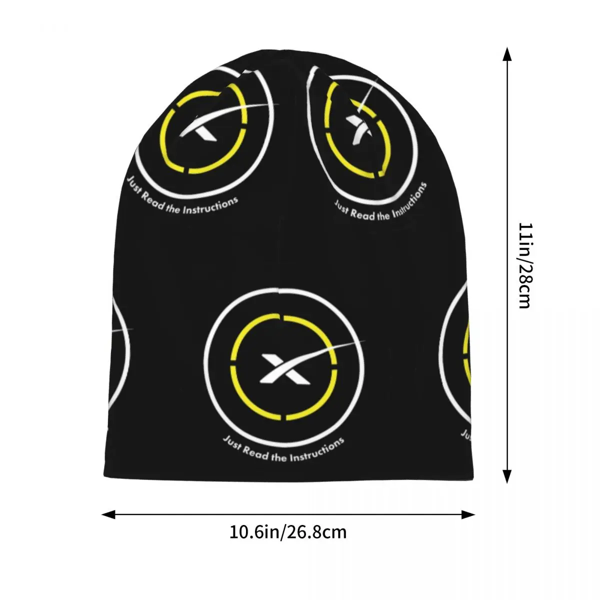 Just Read The Instructions Space X Landing Pad Skullies Beanies Hats Warm Autumn Winter Cap Knitted Bonnet Caps for Unisex Adult