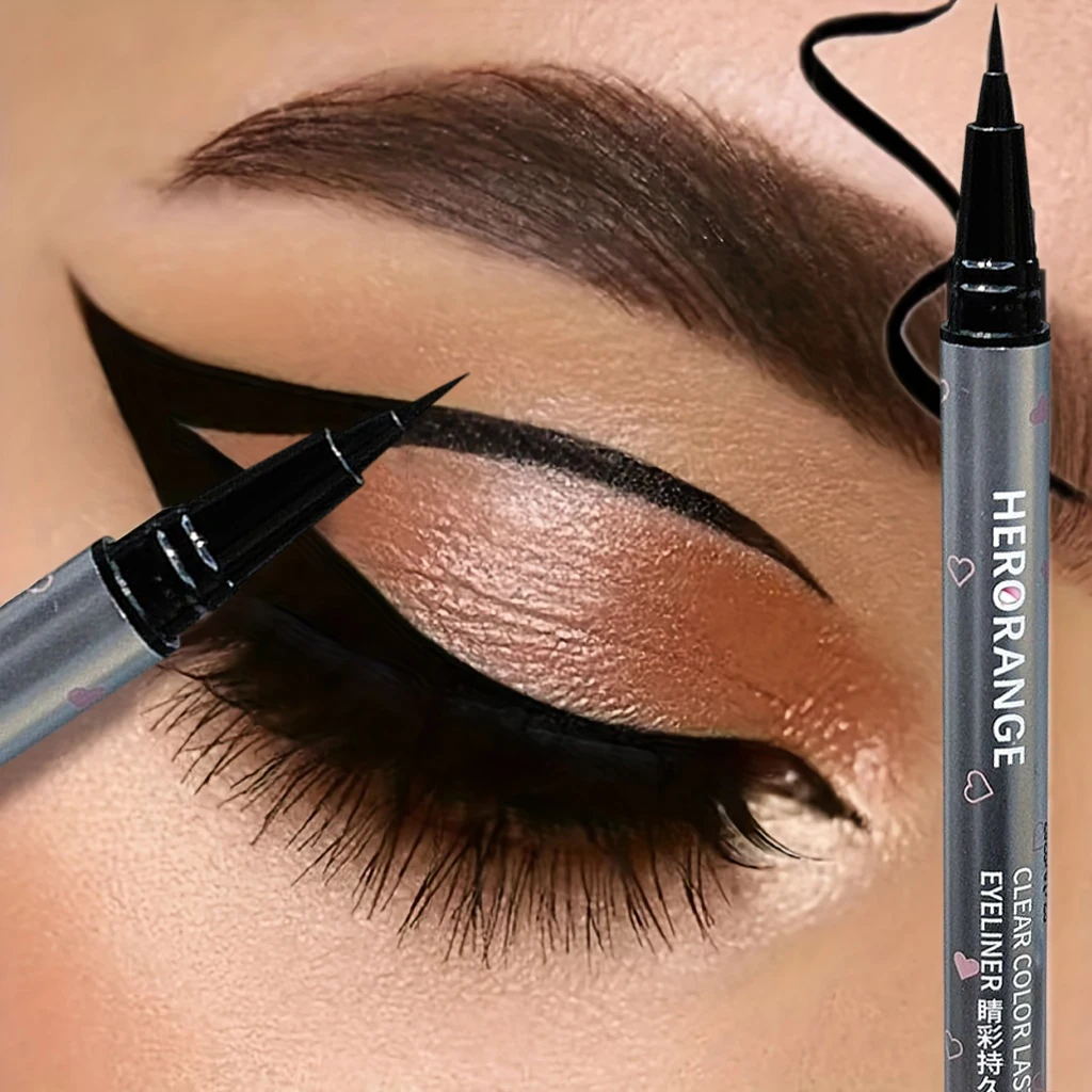 0.01mm ultra-fine precision waterproof liquid eyeliner, black, quick-drying, anti-smudge, anti-sweat, long-lasting eye-slimming