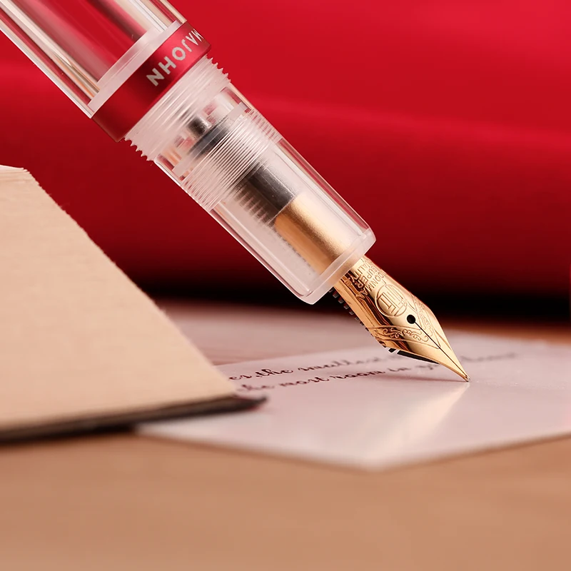 

Transparent Majohn M2 Large Capacity Demonstrate Fountain Pen With Dropper Visable Ink Pens For Writing School Office Supplies