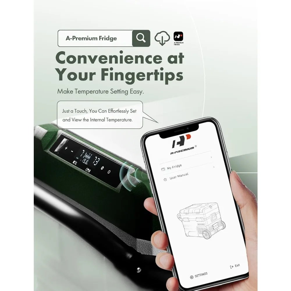 Refrigerador portátil para automóvil de 12 V y 39 cuartos con control de temperatura de doble zona y gestión de aplicaciones, 68 ° F a -4 ° Capacidad F