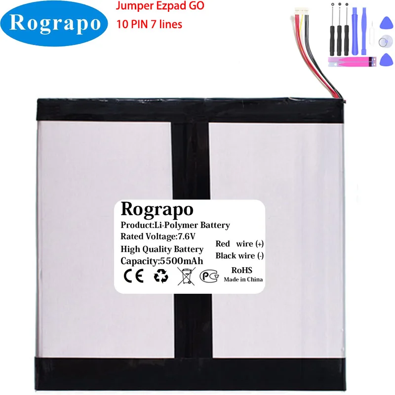 New 7.6V 5500mAh EZPadGo H-29125140P Tablet PC Battery For Jumper EZPad go Rechargeable Accumulator 7 Wire Plug