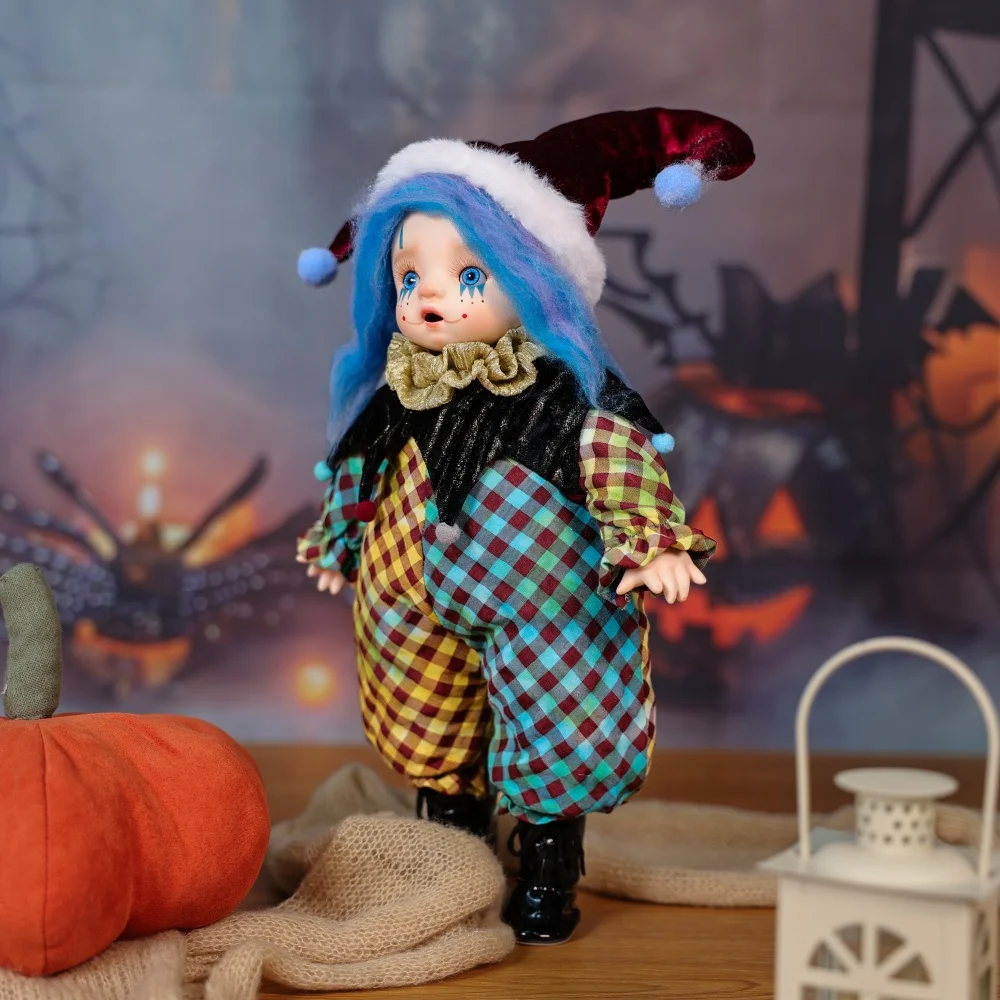 ตุ๊กตาพอร์ซเลนเหมือนจริง Cloveray ขนาด 14 นิ้ว ตุ๊กตาตัวตลกเซรามิกน่ารัก ตุ๊กตาเซรามิกคุณภาพสูง งานศิลปะสะสม