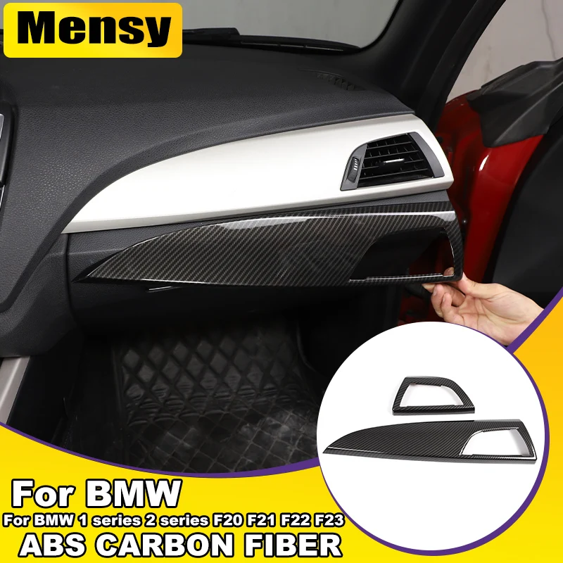 LHD For BMW 1 series 2 series F20 F21 F22 F23 2012-2017 ABS Carbon Fiber Side Air Vent Panel Decoration Car Interior Accessories