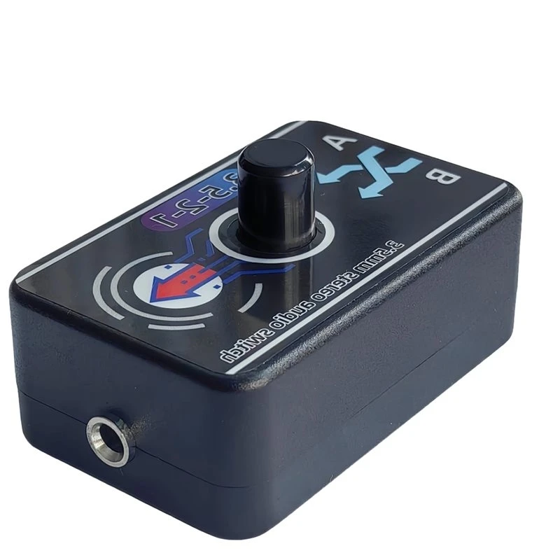 T24C Audio Switcher Adapter 3.5 Audio Switcher, 2-In-1-Out Audio Converter AUX Audio Source Switcher (1-In-2-Out)
